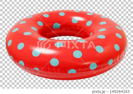 Inflatable Swim Ring, Summer Pool Float. Isolated on White Background Inflatable Swim Ring, Summer Pool Float. Isolated on White Background 140264283
