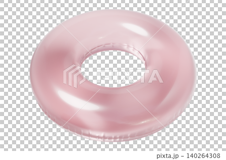 Translucent Inflatable Swim Ring. Summer Pool Float Isolated on White Background Translucent Inflatable Swim Ring. Summer Pool Float Isolated on White Background 140264308