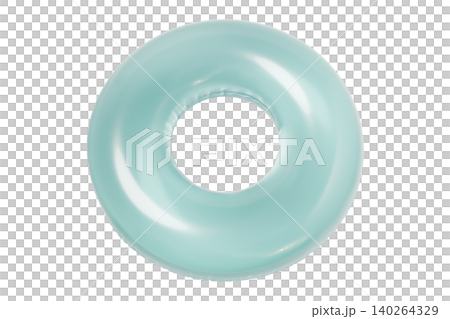 Translucent Inflatable Swim Ring. Summer Pool Float Isolated on White Background Translucent Inflatable Swim Ring. Summer Pool Float Isolated on White Background 140264329
