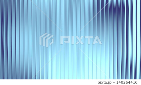 Ribbed glass background with refraction effect. Reeded glass with soft gradient. 140264410