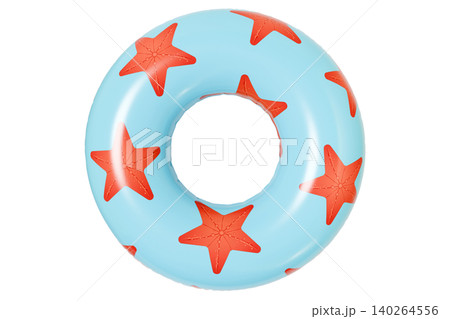 Inflatable Swim Ring, Summer Pool Float. Isolated on White Background Inflatable Swim Ring, Summer Pool Float. Isolated on White Background 140264556
