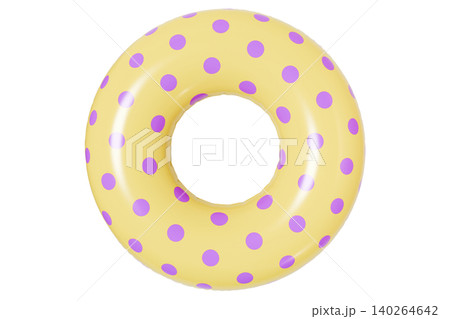 Inflatable Swim Ring, Summer Pool Float. Isolated on White Background 140264642