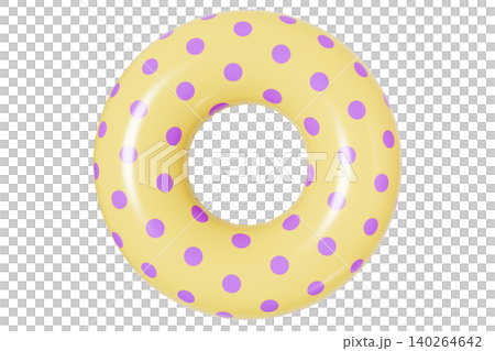 Inflatable Swim Ring, Summer Pool Float. Isolated on White Background 140264642