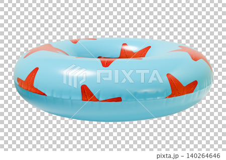 Inflatable Swim Ring, Summer Pool Float. Isolated on White Background. 3d rendering Inflatable Swim Ring, Summer Pool Float. Isolated on White Background. 3d rendering 140264646