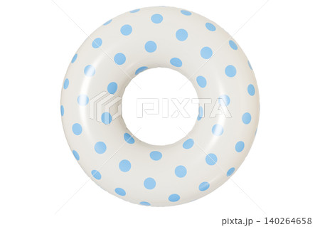 Inflatable Swim Ring, Summer Pool Float. Isolated on White Background Inflatable Swim Ring, Summer Pool Float. Isolated on White Background 140264658