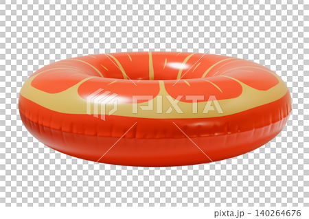 Orange Inflatable Swim Ring. Summer Pool Float Isolated on White Background Orange Inflatable Swim Ring. Summer Pool Float Isolated on White Background 140264676