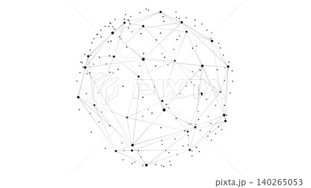 Technology abstract background. Dots connected by lines. Minimalist mesh backdrop. Abstract polygonal shape. 140265053