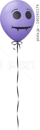 Funny Halloween balloon. White balloon with vampire face. 3d rendered illustration 140265174