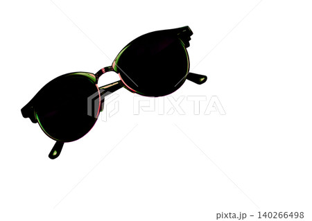 Summer relax.Black sunglasses isolated on white Summer relax.Black sunglasses isolated on white 140266498