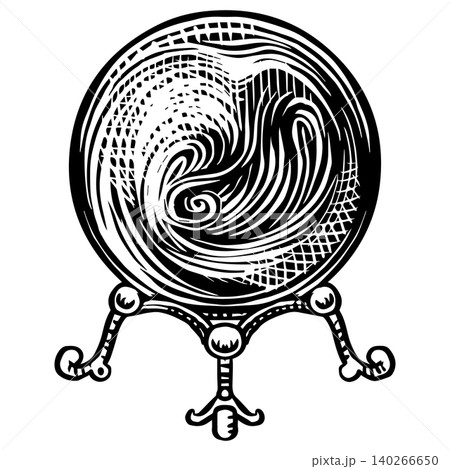 Crystal ball future prediction fate and fortune teller Wizardry and witchcraft element for magic 140266650