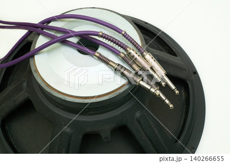 Audio connection.Four cables with jacks and loudspeaker for music column Audio connection.Four cables with jacks and loudspeaker for music column 140266655