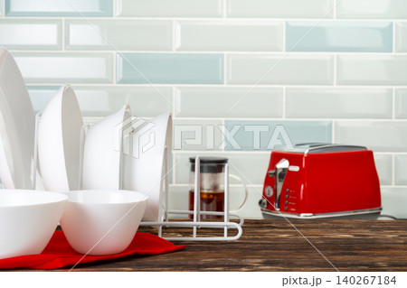 Various kitchen ware on a kitchen counter Various kitchen ware on a kitchen counter 140267184