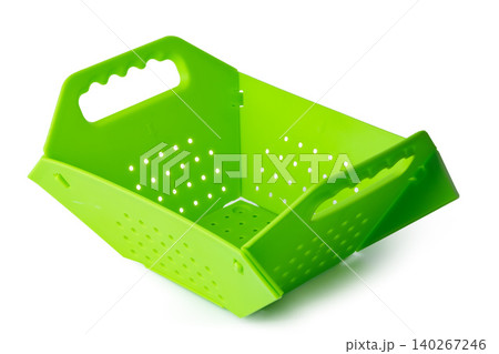 New plastic kitchen colander isolated on white 140267246