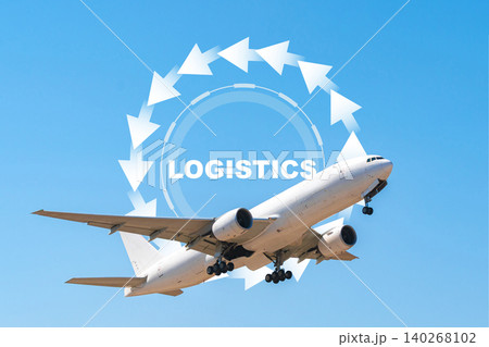 Logistics focus on air transport and delivery in the shipping industry 140268102