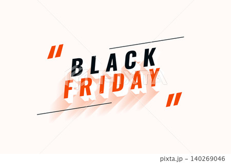 3d style black friday lettering minimal background for mega sale event 140269046