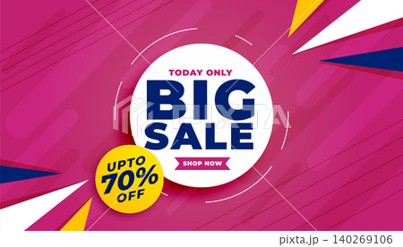 big sale promo banner with discount details in modern style vector big sale promo banner with discount details in modern style vector 140269106