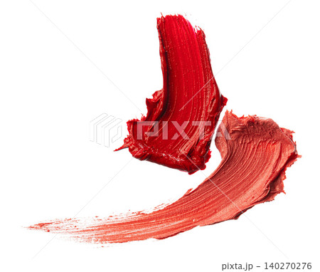 Lipstick smudge swatch isolated on white background 140270276