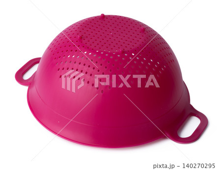 New plastic kitchen colander isolated on white New plastic kitchen colander isolated on white 140270295