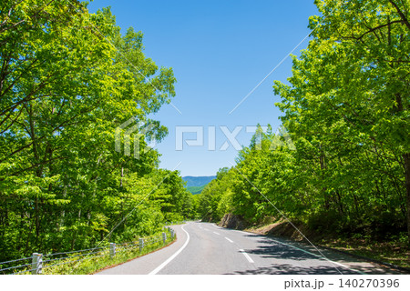 爽やかな山岳道路「乗鞍エコーライン」新緑シーズン　《長野県 松本市》 140270396