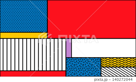 Retro Color Grid Background 140272044