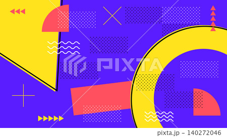 Bold Retro Geometric Pattern Background 140272046