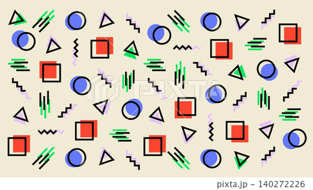 Retro Geometric Pattern Background 140272226