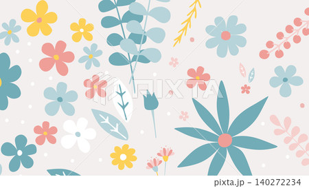 Minimal Pastel Botanics Background 140272234