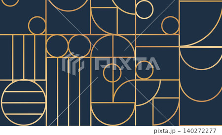Golden Circle Grid Background 140272277