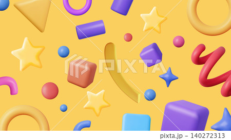Pastel 3D Shape Zone Background 140272313