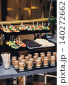 Elegant appetizers shine under warm, soft lighting 140272662