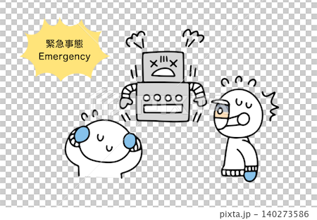 機器發生故障後,工廠工人驚慌失措的場景。 機器發生故障後,工廠工人驚慌失措的場景。 140273586