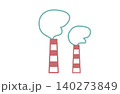 工場のえんとつのイラスト 140273849