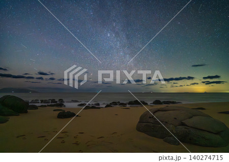 天の川星景　海亀産卵地永田いなか浜　屋久島(春 140274715