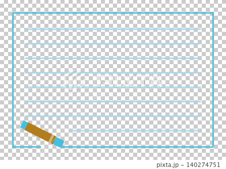 Simple crayon-style frame vector illustration (with borders) 140274751