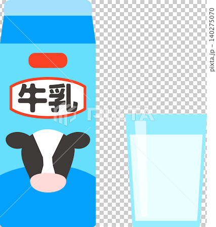 紙盒裝牛奶和玻璃杯裝牛奶 紙盒裝牛奶和玻璃杯裝牛奶 140275070