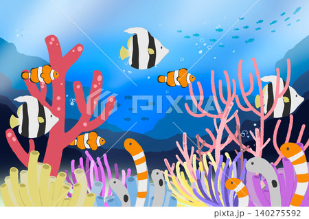 熱帯の海のイラスト 熱帯の海のイラスト 140275592