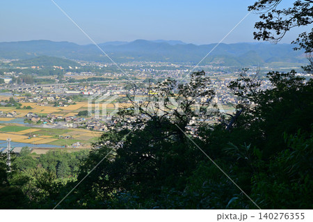 唐沢山城址から市街地の眺め　栃木県佐野市 140276355