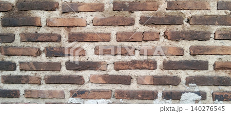 Rustic red brick wall texture with cement mortar pattern Rustic red brick wall texture with cement mortar pattern 140276545