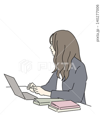 仕事をする女性 仕事をする女性 140277006