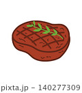 grilled steak with rosemary illustration 140277309