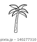 hand drawn palm tree doodle 140277310