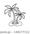 hand drawn palm trees 140277312