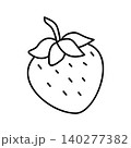 outline strawberry fruit illustration 140277382