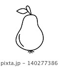 pear outline illustration fruit 140277386