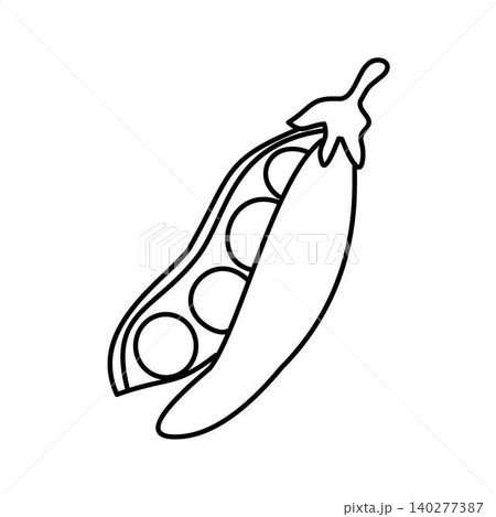 peas pod coloring page outline peas pod coloring page outline 140277387