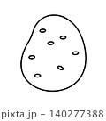 potato coloring page line art, healthy food 140277388