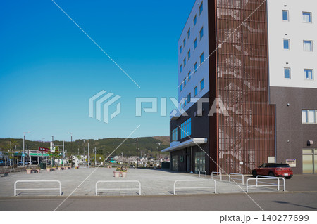 April 26 2026 Shin Hakodate Hokuto plaza with modern building and clear sky April 26 2026 Shin Hakodate Hokuto plaza with modern building and clear sky 140277699