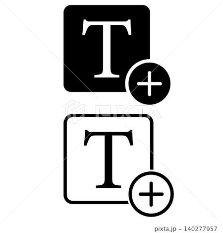 Add font icon. Add font outline sign. flat style. Add font icon. Add font outline sign. flat style. 140277957