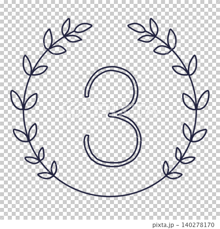 Third place for line drawings of laurel wreaths that can be used in rankings Third place for line drawings of laurel wreaths that can be used in rankings 140278170