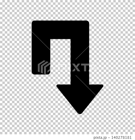 The icon with the reversing arrow indicates a U-turn. The icon with the reversing arrow indicates a U-turn. 140278181
